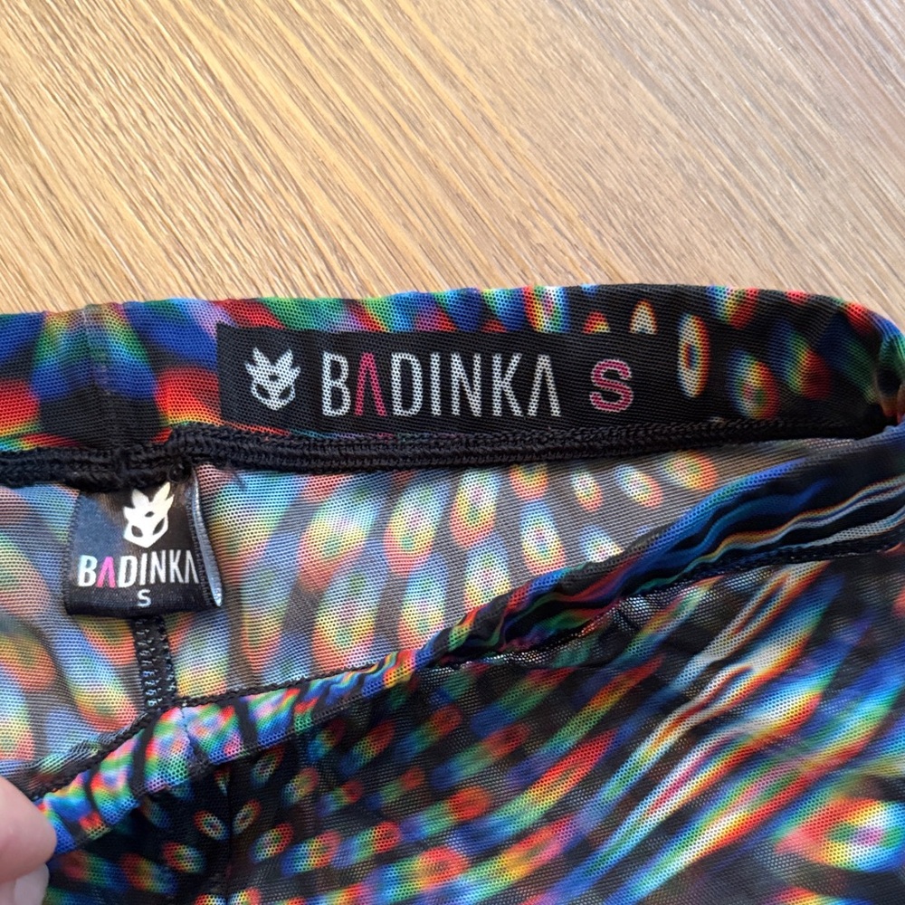 Badinka Micro Mesh Colorful Patterned Leggings - Picture 7 of 11